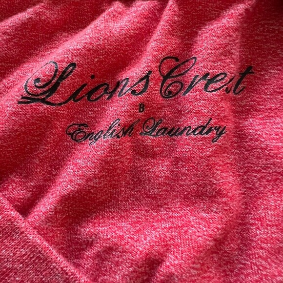 Lions Crest mens t-shirt red Brightne English Laundry casual sport plus size 4X - Picture 14 of 15